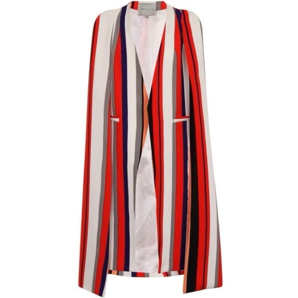 Lavish Alice Collarless Cape Blazer